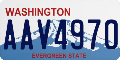 WA license plate AAV4970