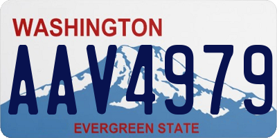 WA license plate AAV4979