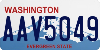 WA license plate AAV5049