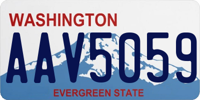 WA license plate AAV5059