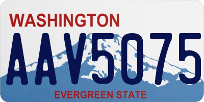 WA license plate AAV5075