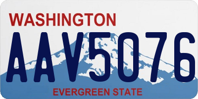 WA license plate AAV5076