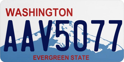 WA license plate AAV5077
