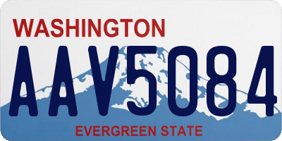 WA license plate AAV5084