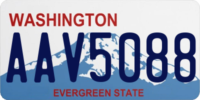 WA license plate AAV5088