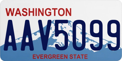 WA license plate AAV5099