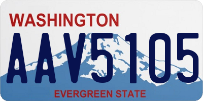 WA license plate AAV5105
