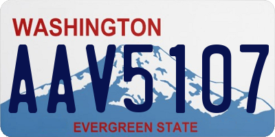 WA license plate AAV5107