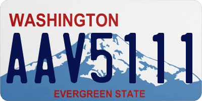 WA license plate AAV5111