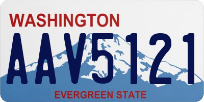 WA license plate AAV5121