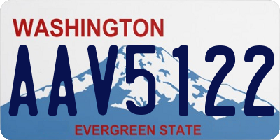 WA license plate AAV5122
