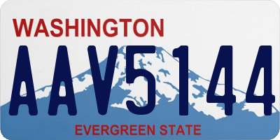 WA license plate AAV5144
