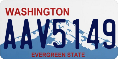 WA license plate AAV5149