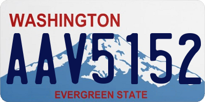 WA license plate AAV5152