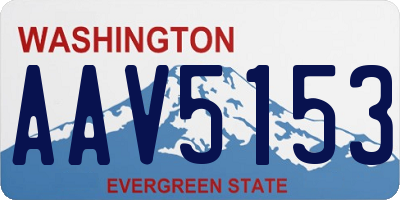 WA license plate AAV5153