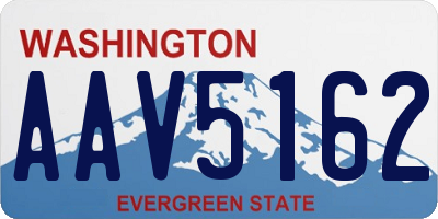 WA license plate AAV5162