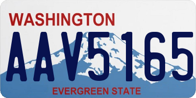WA license plate AAV5165