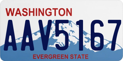 WA license plate AAV5167