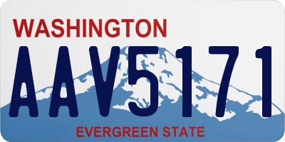 WA license plate AAV5171