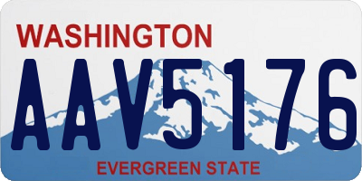 WA license plate AAV5176
