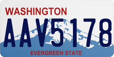 WA license plate AAV5178