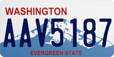 WA license plate AAV5187