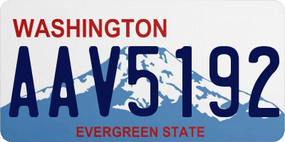 WA license plate AAV5192