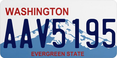 WA license plate AAV5195