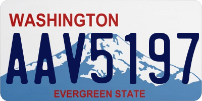 WA license plate AAV5197