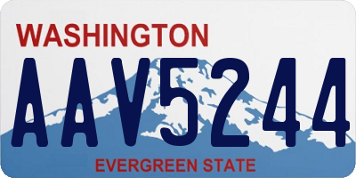 WA license plate AAV5244