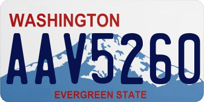 WA license plate AAV5260