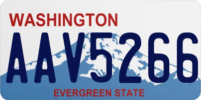 WA license plate AAV5266