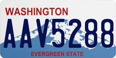 WA license plate AAV5288