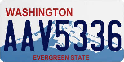 WA license plate AAV5336