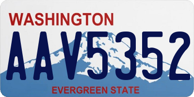 WA license plate AAV5352