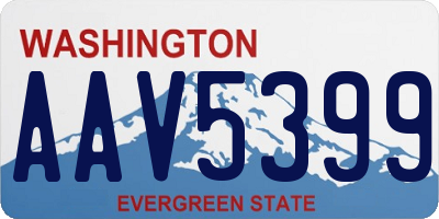 WA license plate AAV5399
