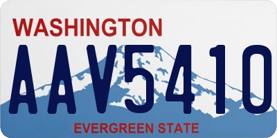 WA license plate AAV5410