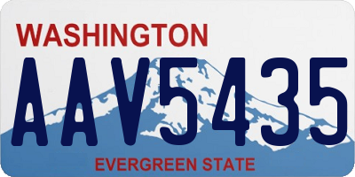 WA license plate AAV5435
