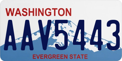 WA license plate AAV5443