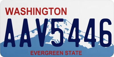 WA license plate AAV5446