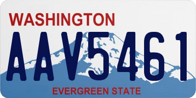 WA license plate AAV5461