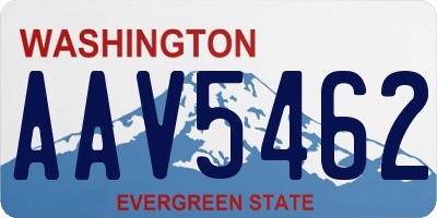 WA license plate AAV5462