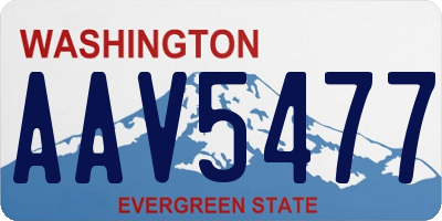 WA license plate AAV5477