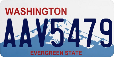 WA license plate AAV5479