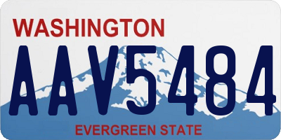 WA license plate AAV5484