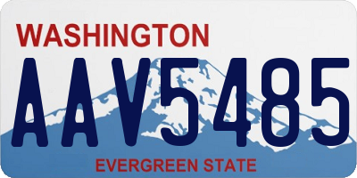 WA license plate AAV5485