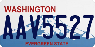 WA license plate AAV5527