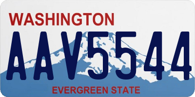 WA license plate AAV5544