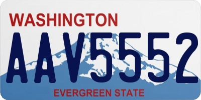 WA license plate AAV5552
