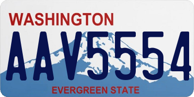 WA license plate AAV5554